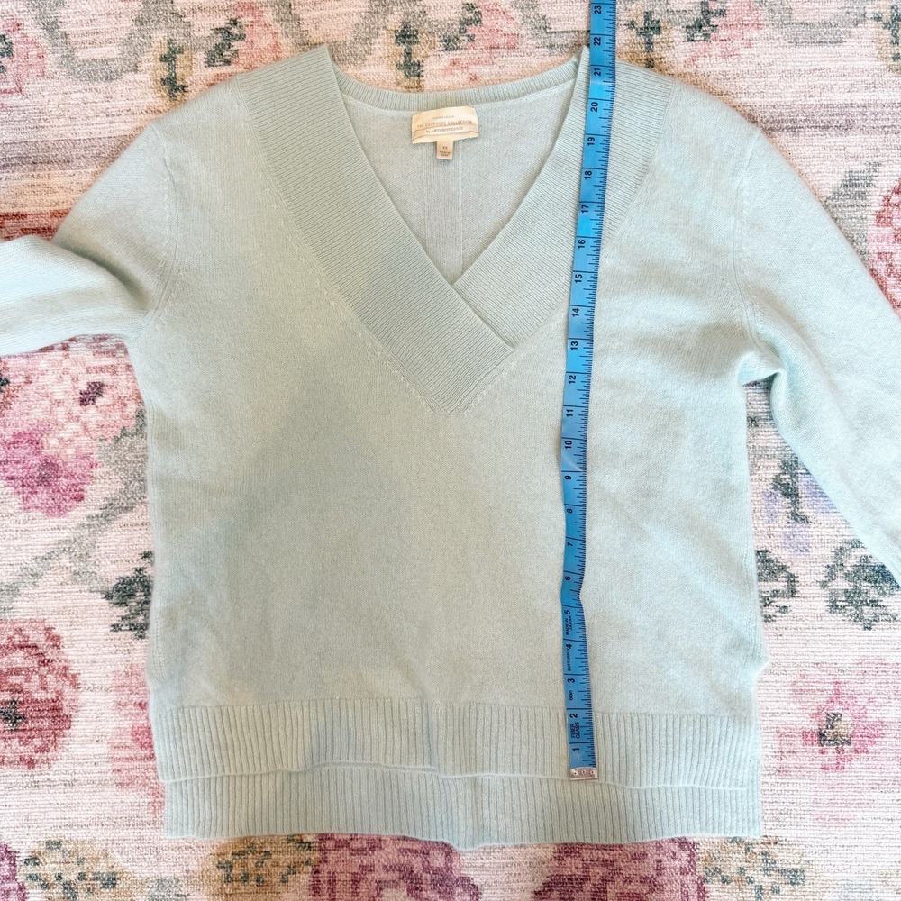 Anthropologie Womens Blue Cashmere Sweater Size X Small Capsule Timeless Soft - Picture 6 of 7